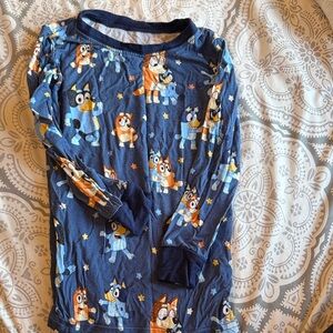 Little Sleepies Navy Blue Cartoon Pajama Top